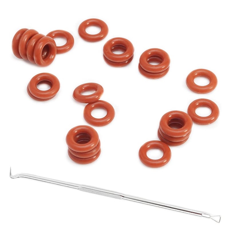 FUSHIPRO 007 Silicone O-Ring, 70A Durometer, Red, 5/32" ID, 9/32" OD, 1/16" Width (Pack of 20), Replacement for EATC Temperature Controller, Free with Installation Tools - Image 1